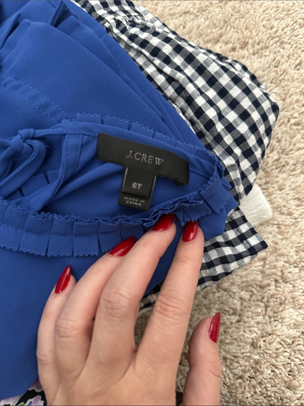 J Crew | Blue Ruffle Top - Picture 3 of 3